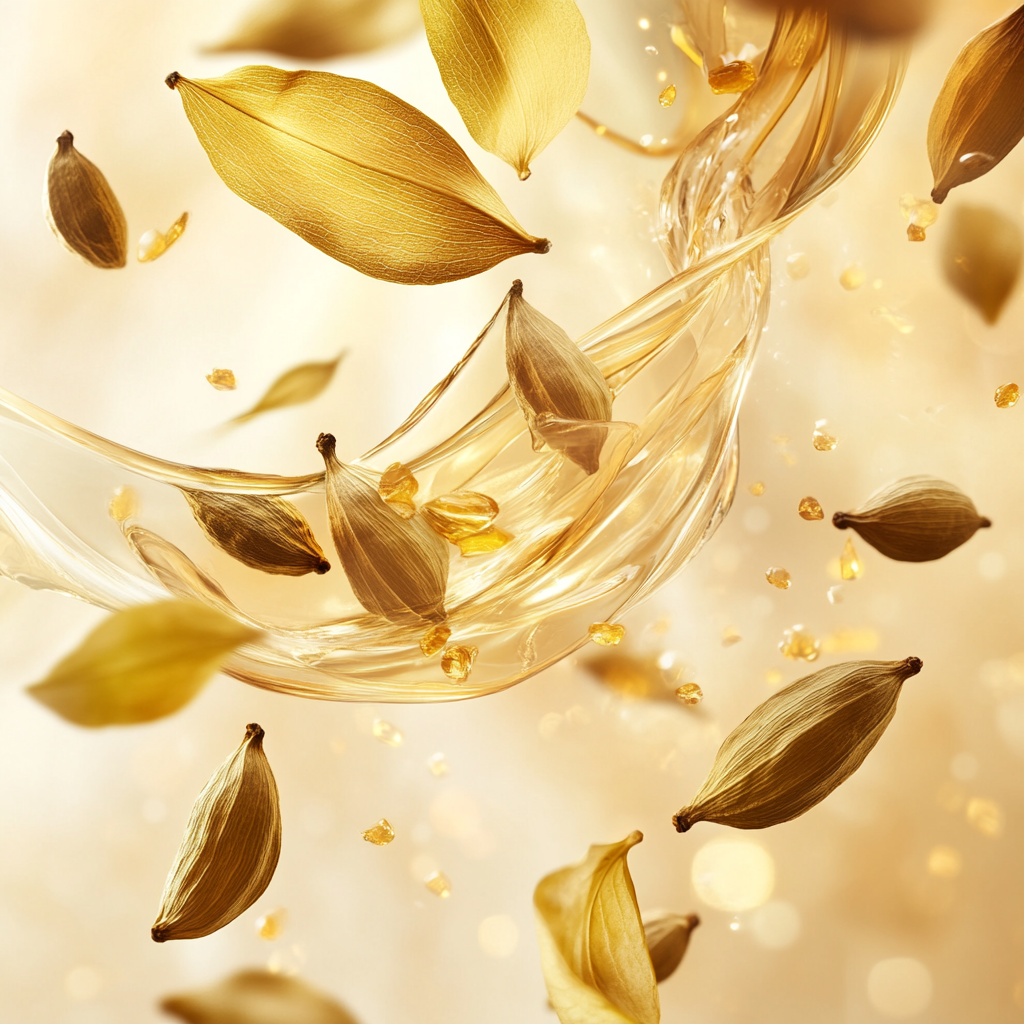 Ingredients Flying in Abstract