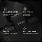 Drive car perfume is cosmetic grade, non-toxic, vegan, and kid and pet safe