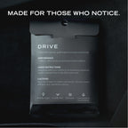 Back of a Drive car perfume envelope: made for those who notice