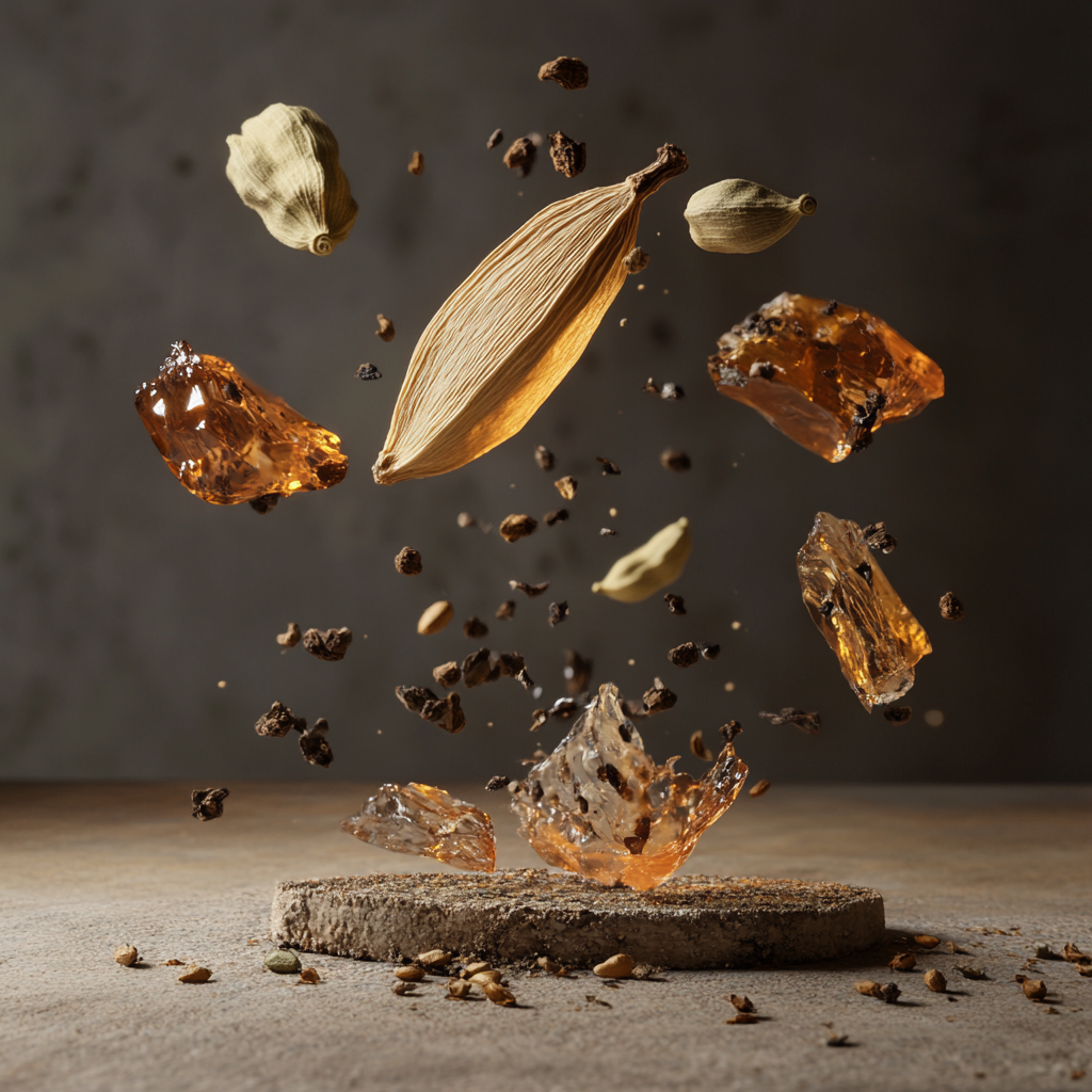 Drive ONE fragrance ingredients: cardamom, amber and vetiver